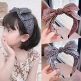 Ретро детская заколка для волос с бантиком, безвредный ободок, аксессуар для волос для принцессы для девочек, не повреждает волосы, простой и элегантный дизайн