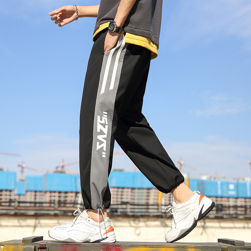 Casual pants men's middle and small youth Japanese spring and autumn leisure sports fashion brand men's trousers