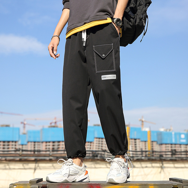 Casual pants men's middle and small youth Japanese spring and autumn leisure sports fashion brand men's trousers