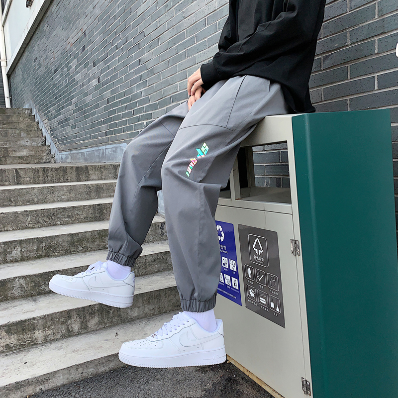Japanese spring and autumn leisure sports fashion men's trousers