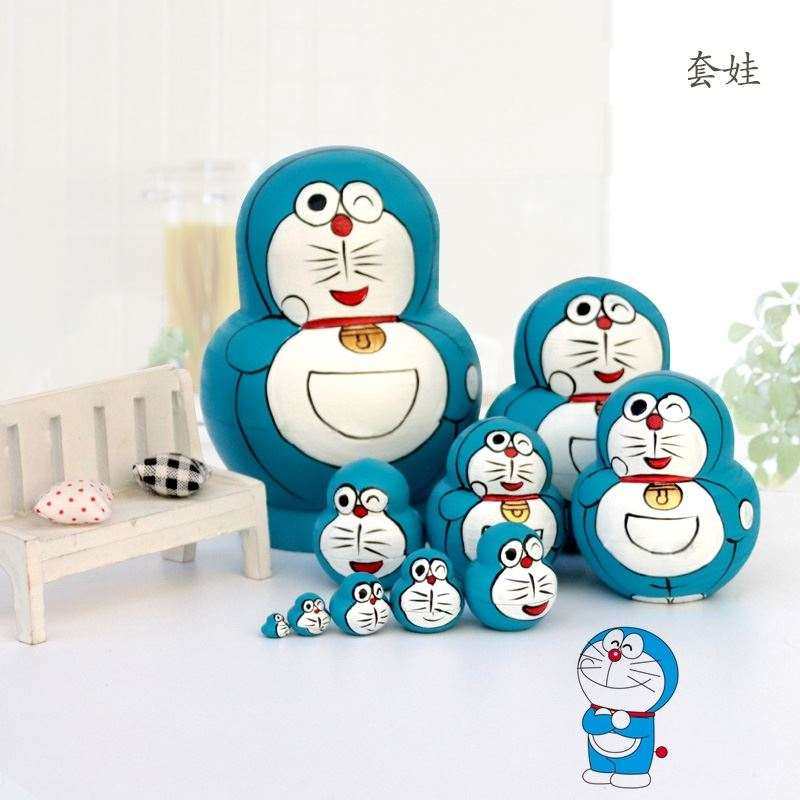 套娃10层中国风玩具女孩男孩儿童益智玩具摆件礼物木质可爱卡通