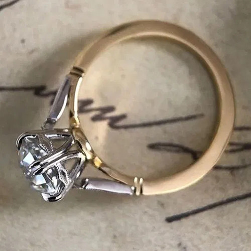 Understated Round Cubic Zirconia Rings for Women Wedding