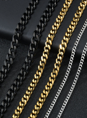 European HipHot 304 Stainless Steel Curb Cuban Chain