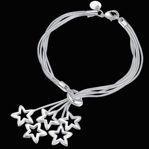 wholesale 925 Sterling Silver star cute chain women lady