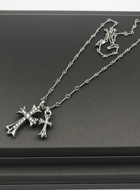 Silver Necklace for Women Fashion Simplicity Retro Cross
