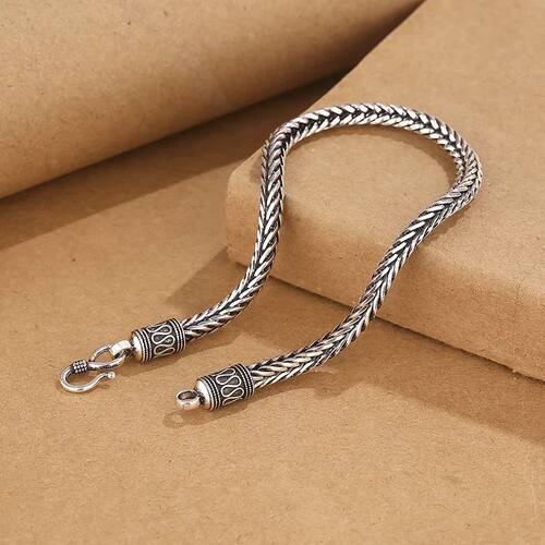 Sterling Silver Bracelet Chain for Men Women Luxury Wedding