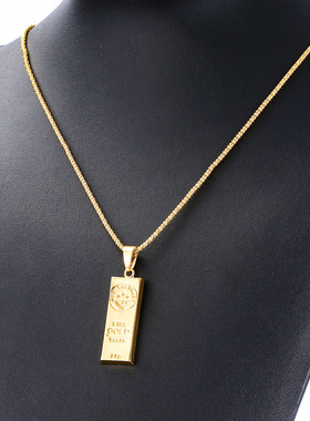 New MGOLD WE TRUST Necklace for Men and Women Gold Color