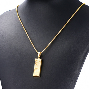 New MGOLD WE TRUST Necklace for Men and Women Gold Color