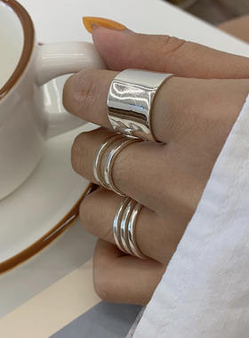 S925 Sterling Silver Rings For Women Korean Circular Ring