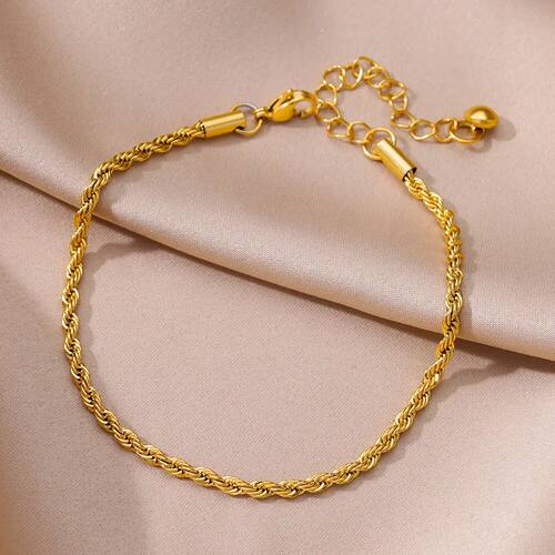 Stainless Steel Chain Anklets for Women Accessories Gold