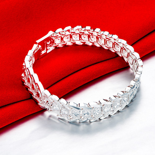 Hot new 925 sterling silver Bracelets for men classic noble