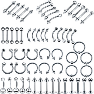 Stainless Piercing Mix 14G Jewelry Lot Steel Body Nose Ear