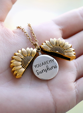 You Are My Sunshine Necklaces For Women Men Lover Gold