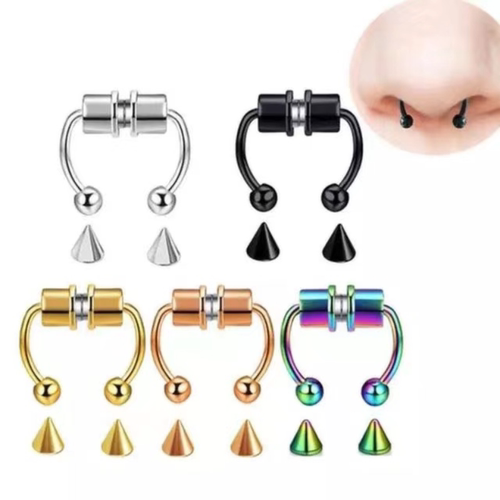 2021 Fake Piercing Nose Ring Alloy Nose Piercing Hoop
