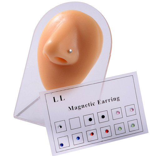 12pcs/Card Magnet Ear Tragus Cartilage Lip Labret Stud Nose