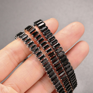 Black Crystal Tennis Bracelets for Women & Men Luxury Iced