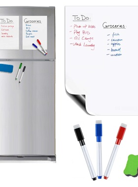 Flexible Magnetic Whiteboard Fridge Magnets Dry WIPE White