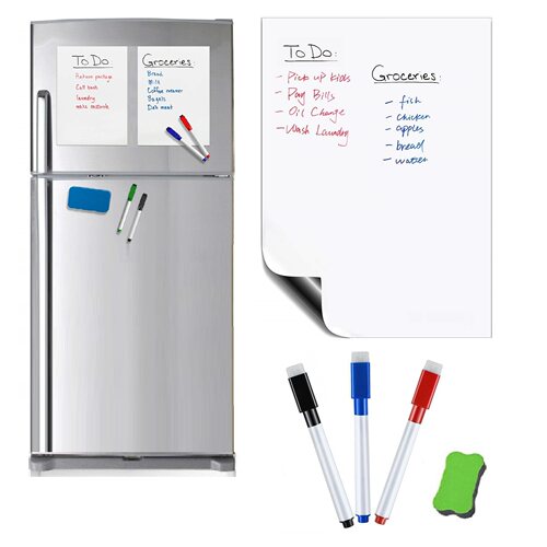 Flexible Magnetic Whiteboard Fridge Magnets Dry WIPE White