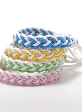 Meetvii Simple Woven Cotton Rope String Bracelet Pray Yoga 3