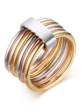 Chic 6Pcs Interlocked Stacking Rings for Women Girls Gift