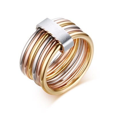 Chic 6Pcs Interlocked Stacking Rings for Women Girls Gift