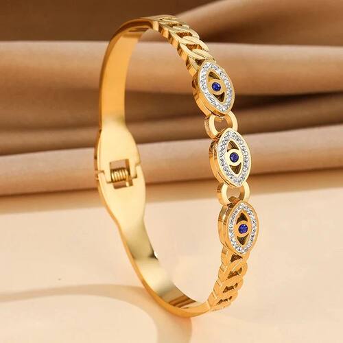 Women's Boho Evil Eye Stainless Steel Bangles Bracelets