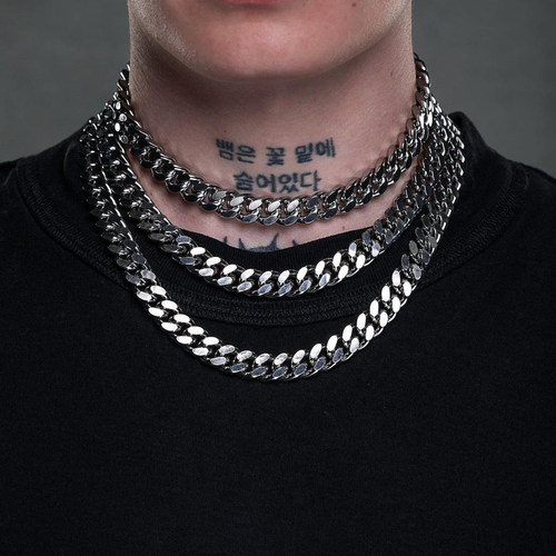 2021 Fashion Hot Cuban Chain Necklace Men Handmade Simple