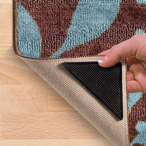 4Pcs/set Reusable Washable Rug Carpet Mat Grippers Non Slip