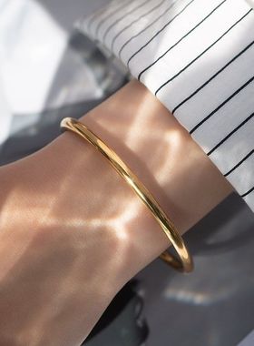 Gold Color Stainless Steel Cuff Bracelet for Women, 2023