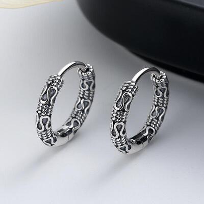 Small Ring Hoop Earrings for Men Women Fashion Vintage