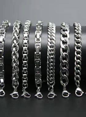New 316L Stainless Steel Bracelet Men Women Solid Metal