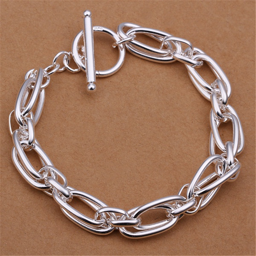 Wholesale for men women chain 925 silver color bracelets
