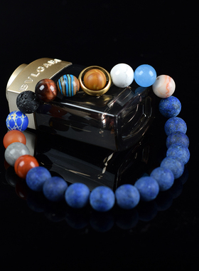 2023 Universe Solar System Bracelet Women Natural Stone