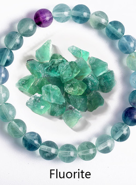 Fluorite Bracelet with Natural Stones 6 8 10mm Beads Charm