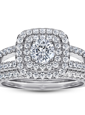 New Sterlig 925 Silver bold big wedding Rings set for brida