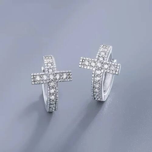 Fashion Dainty Cross Circle Earrings Women/Men Daily