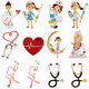 Colorful Medical Stethoscope Pins Enamel Brooches Nurse