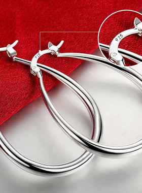 925 silver big Earrings 18K gold plated high quality Hook