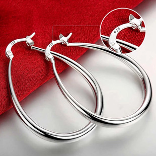 925 silver big Earrings 18K gold plated high quality Hook