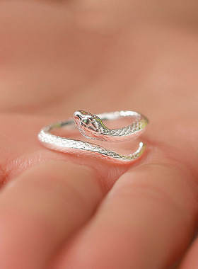 New Sliver Color Snake Shaped Ring for Women Men Fashion