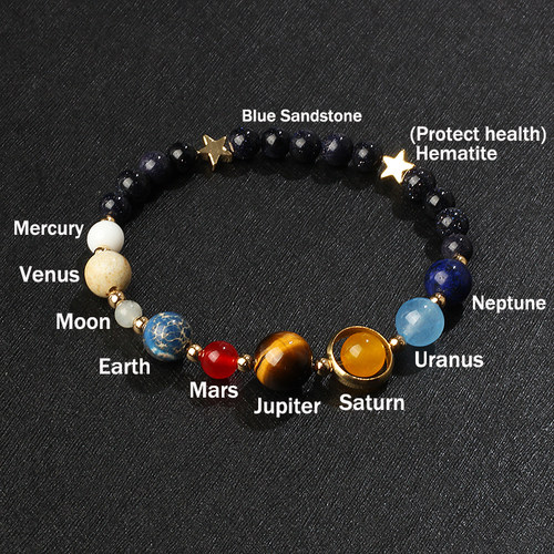 Universe Galaxy Eight Planets Bracelet Solar System