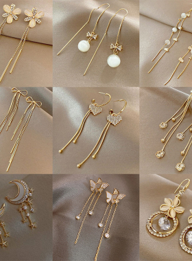 Korean Exquisite Long Tassel Earring For Women Sweet