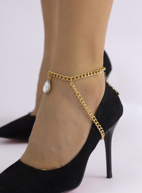 Elegant Boho Crystal Pendant Leg Chain Anklets for Women