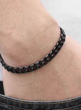 3-11mm Black Stainless Steel Bracelet for Men Women Gold