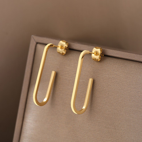 Stainless Steel Earrings Geometric Three-Dimensional