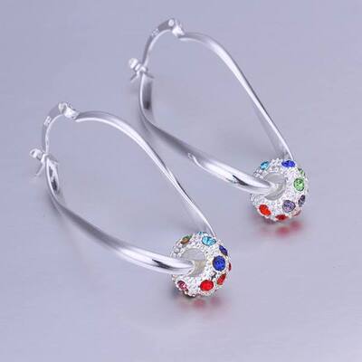 925 silver Earring elegant engagement colorful noble