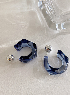 2024 New Korea Clear Acrylic Geometric C-shaped Hoop