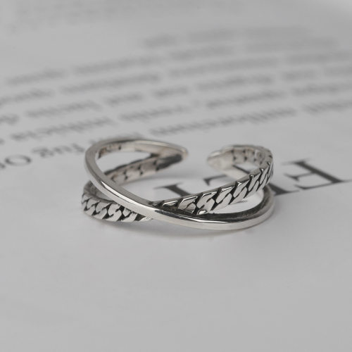 Korean trend new s925 sterling silver old Thai silver multi