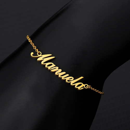 Personalized Custom Name Anklets For Women Gold Silver Colo
