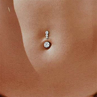 Button Belly Rings Women Crystal Luxury Mens Pierced